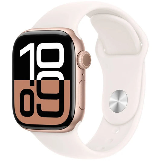 Apple Watch Series 10 GPS 42mm Caja Aluminio Oro Rosa con Correa Deportiva Rosa Rubor S - TeknoMania S.L