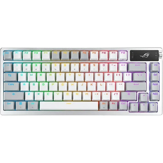 ASUS ROG Azoth Teclado Mecánico Gaming Switch ROG NX Red AZERTY Francés Blanco - TeknoMania S.L