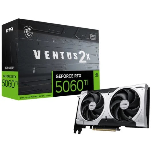 Tarjeta Gráfica MSI GeForce RTX 5060 Ti VENTUS 2X OC PLUS 8GB GDDR7 Reflex 2 RTX AI DLSS4 - TeknoMania S.L