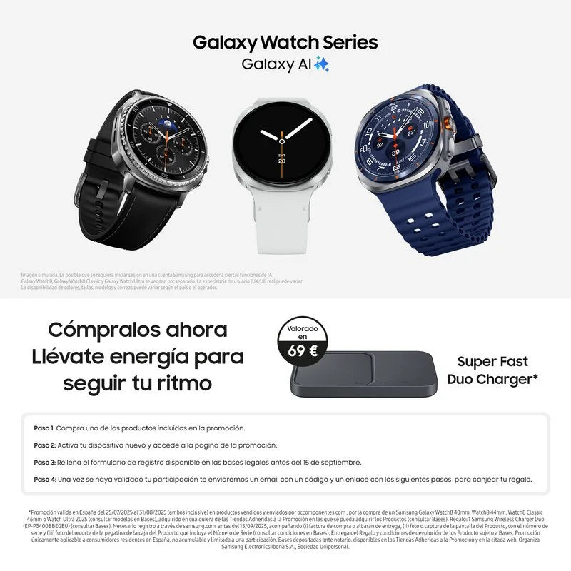 Samsung Galaxy Watch Ultra (2025) LTE Smartwatch Plateado Titanio - TeknoMania S.L