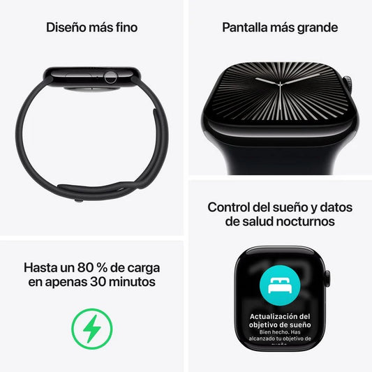 Apple Watch Series 10 GPS 42mm Caja Aluminio Oro Rosa con Correa Deportiva Rosa Rubor S - TeknoMania S.L