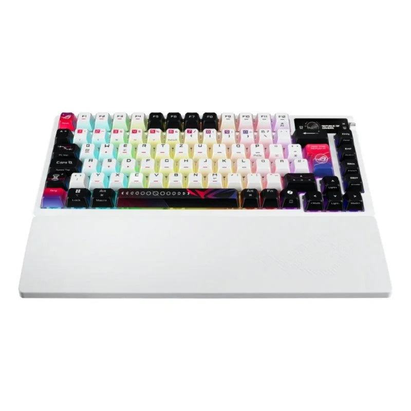 Teclado mecánico ASUS ROG Azoth X QWERTZ retroiluminado RGB inalámbricolámbrico OLED Blanco - TeknoMania S.L