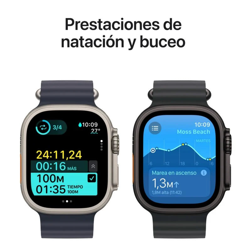 Apple Watch Ultra 2 GPS Cellular 49mm Caja Negra Titanio con Correa Ocean Band Negra - TeknoMania S.L