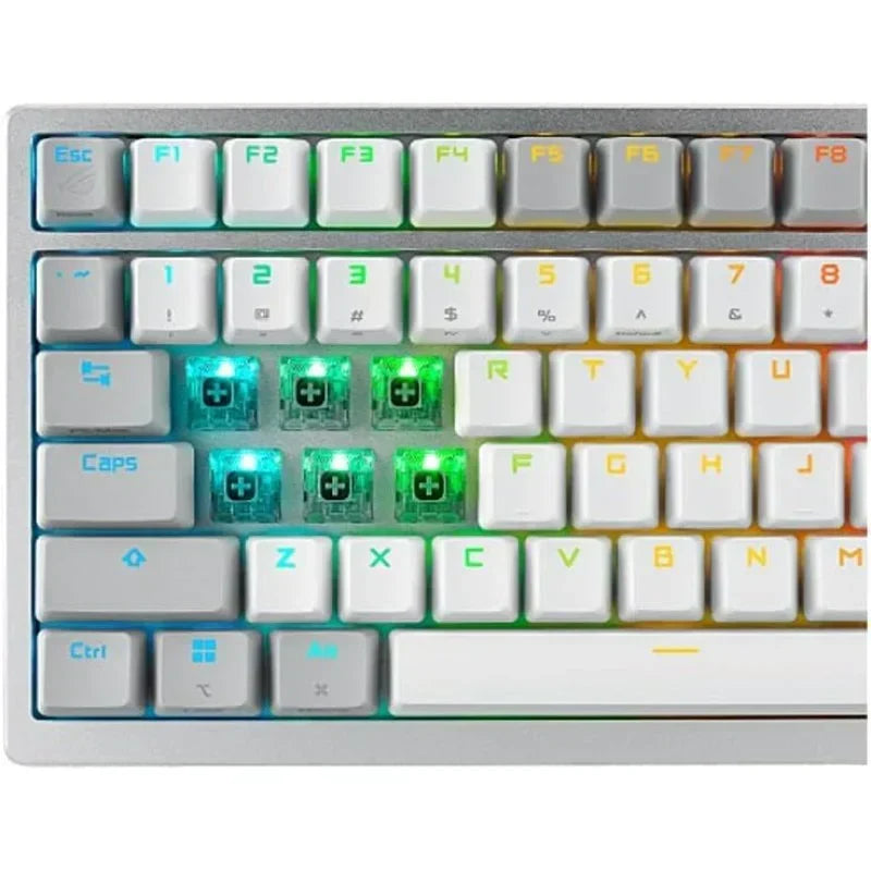 ASUS ROG Azoth Teclado Mecánico Gaming Switch ROG NX Red AZERTY Francés Blanco - TeknoMania S.L