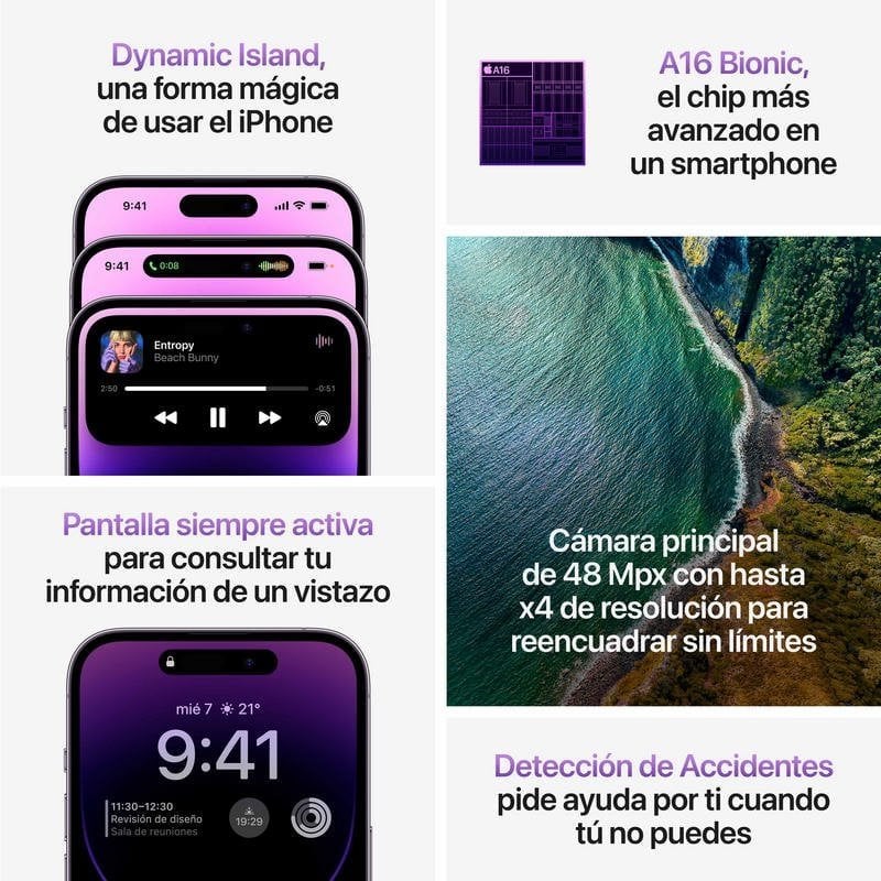 iPhone 14 Pro Max 256GB Morado Reluciente - TeknoMania S.L