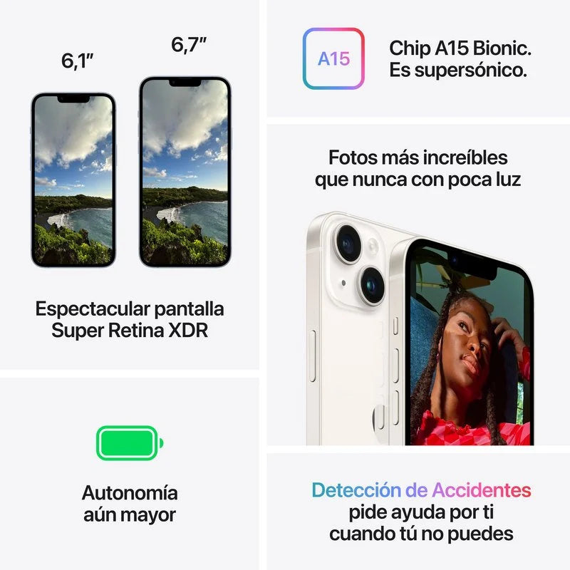 Apple iPhone 14 256GB Negro Medianoche - TeknoMania S.L